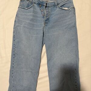 Abercrombie & Fitch Light Blue Curve Love Boyfriend Jeans